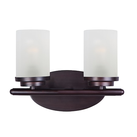Maxim Corona 2-Light 12" Wide Oil Rubbed Bronze Vanity Light 10212FTOI
